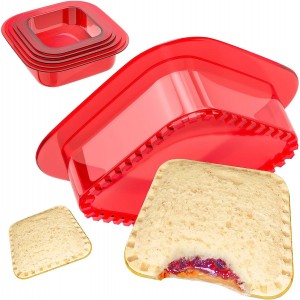 HiYZ Sandwich Cutter and Sealer - 5 PCS Decruster Sandwich Maker - Peanut Butter and Jelly Crustless Sandwich Bread Pancake Maker Cookie Cutter for Kids Children Boys Girls